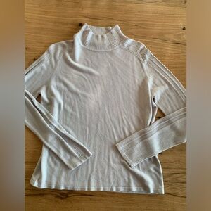 Amanda Smith Mock Turtleneck Sweater Top Acrylic Gray Women’s L Preloved
